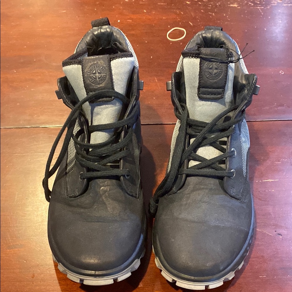 Men's Black and Gray Boots